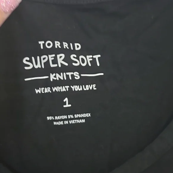 NWT Torrid Super Soft knit black tank Size 1 - Picture 2 of 7